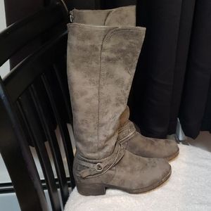 COPY - Gray/taupe suede boots. Excellent condition.